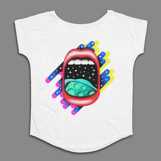 Vibrant Cosmic Mouth Design Tee for Unique Style