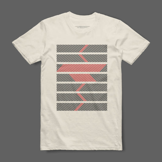 Geometric Striped Pattern Modern Tee Shirt Design