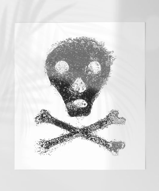 Pirate Skull and Crossbones Graphic Print Poster