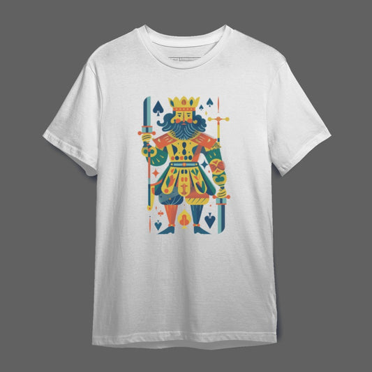 Colorful Playing Card King Graphic T-shirt