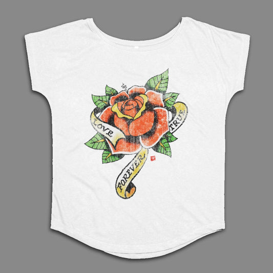 Forever Love True Rose Graphic Design T-shirt