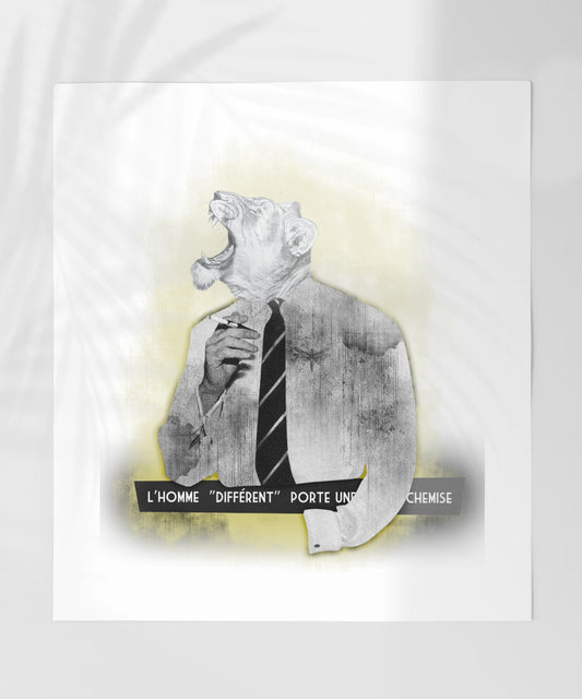 L'homme 'Différent' Porte Une Chemise print