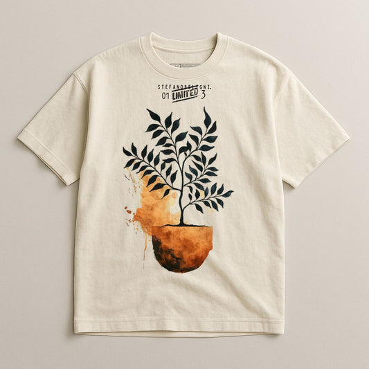 Artistic Plant Graphic Design Casual Wear Shirt