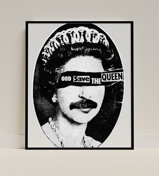 God Save The Queen Unique Modern Artwork Poster