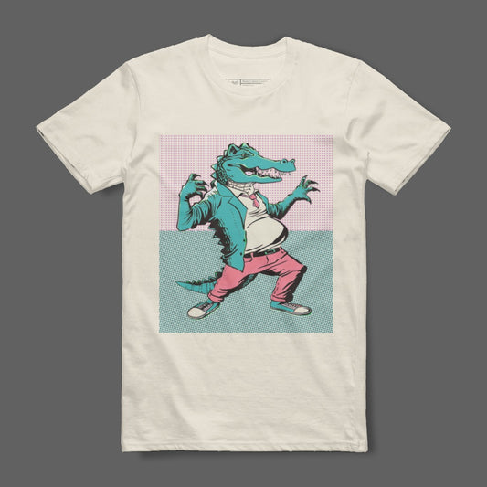 Alligator Character Graphic Novelty T-shirt