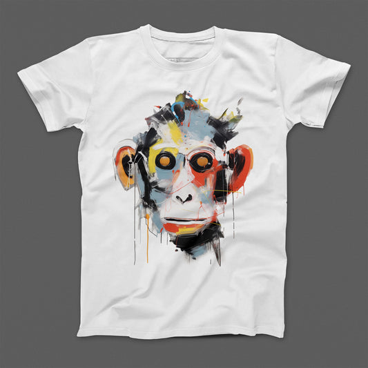 Colorful Abstract Monkey Print Art T-shirt Product