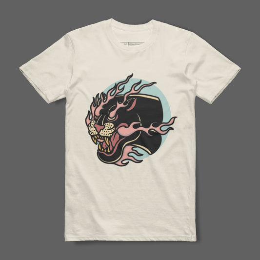 Fierce Panther T-shirt with Vibrant Color Design