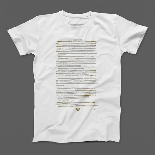 T-shirt donna boyfriend Promise White
