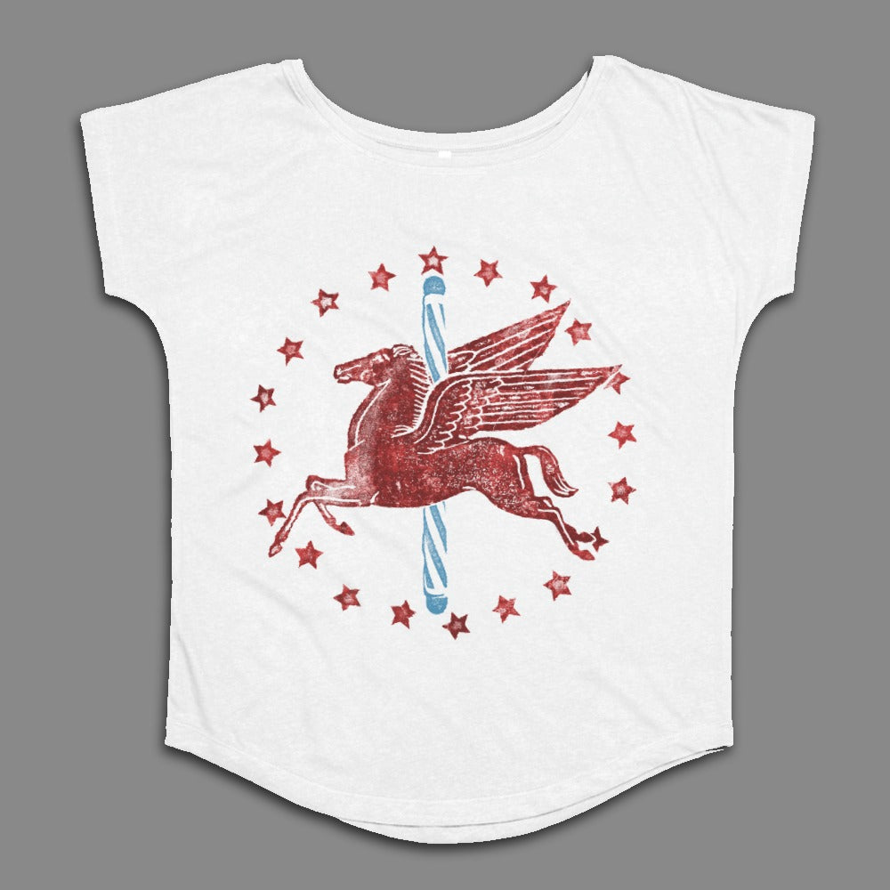 Mythical Pegasus and Stars Graphic T-Shirt Product