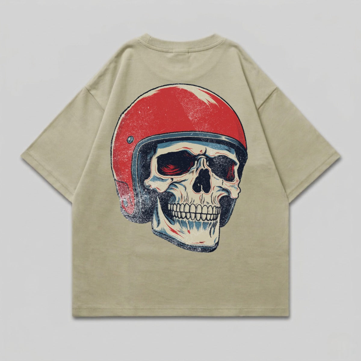 Distressed Skull Red Helmet Image Graphic Design product type