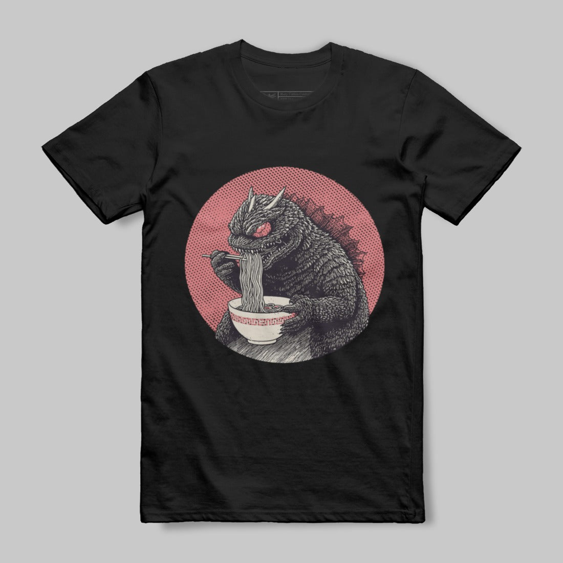 Monster Eating Noodles Graphic Tee Shirt Design