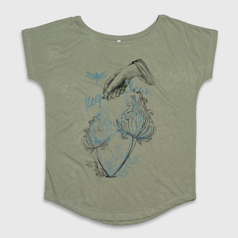 Keep Hands Clean Dragonfly Floral Artwork Shirt