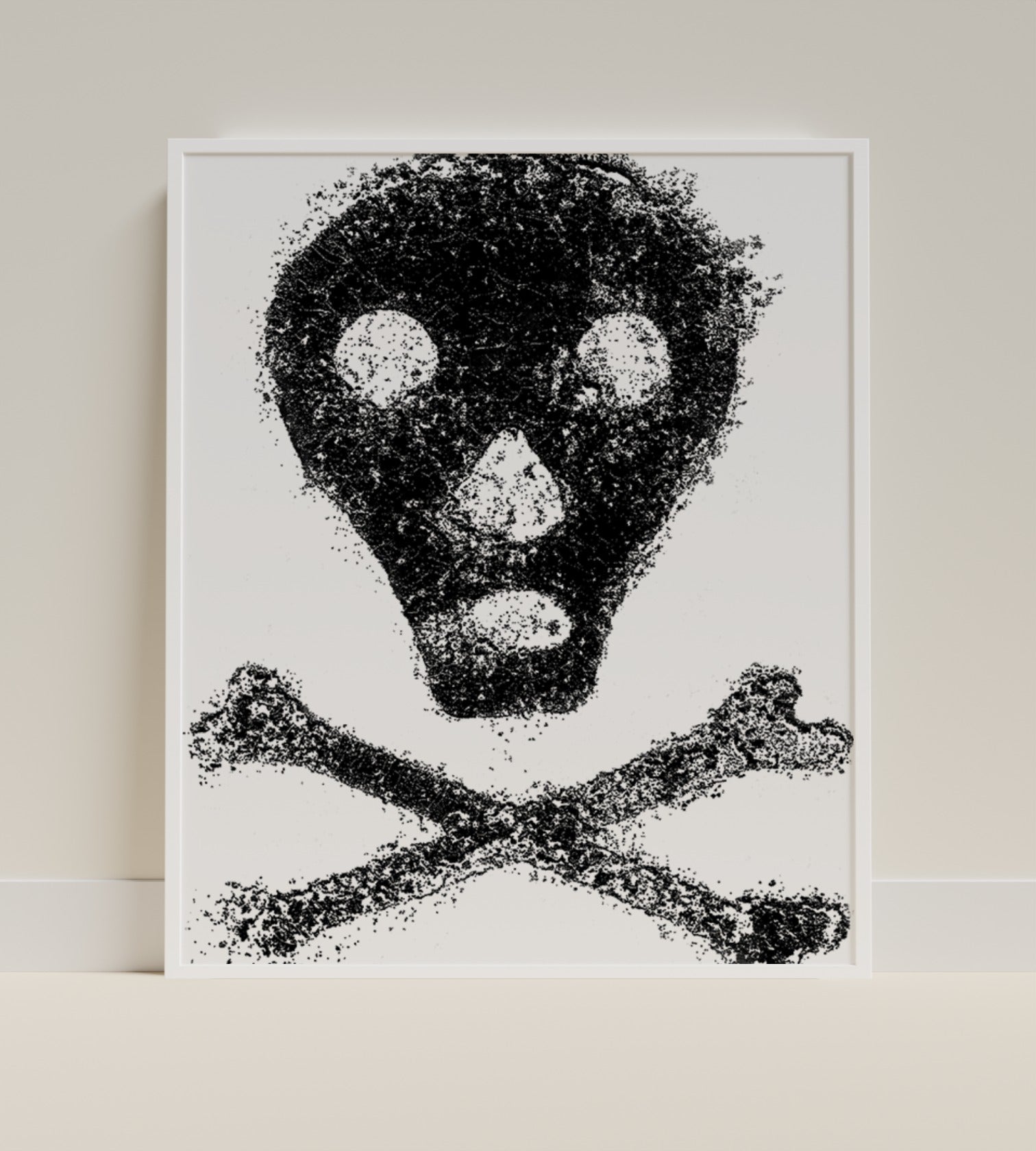 Grunge Skull and Crossbones Art Print Poster