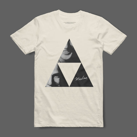 Black and White Triangle Graphic Tee with Signature Design