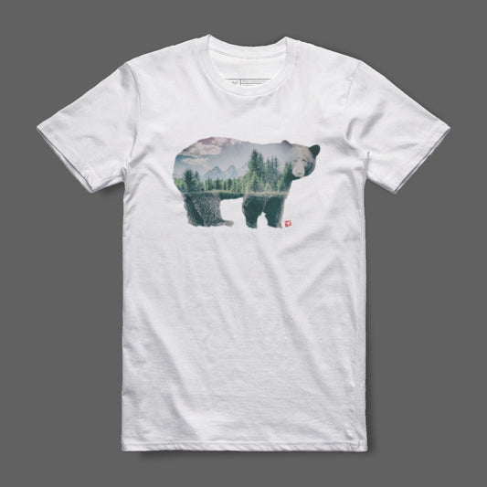 Bear Forest Scene Scenic Graphic T-Shirt