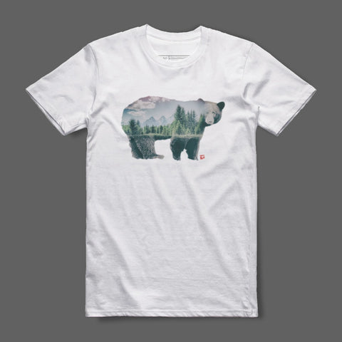 Bear Forest Scene Scenic Graphic T-Shirt