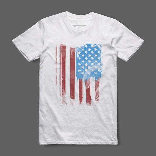 Distressed American Flag Design Unisex T-Shirt