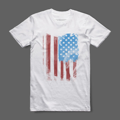 Distressed American Flag Design Unisex T-Shirt