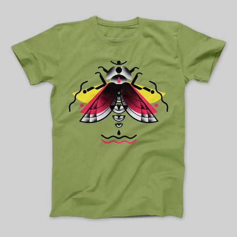 Artistic Geometric Insect Graphic T-Shirt Design