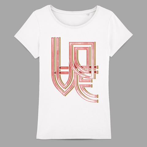 Geometric LOVE Graphic Design on Trendy Apparel