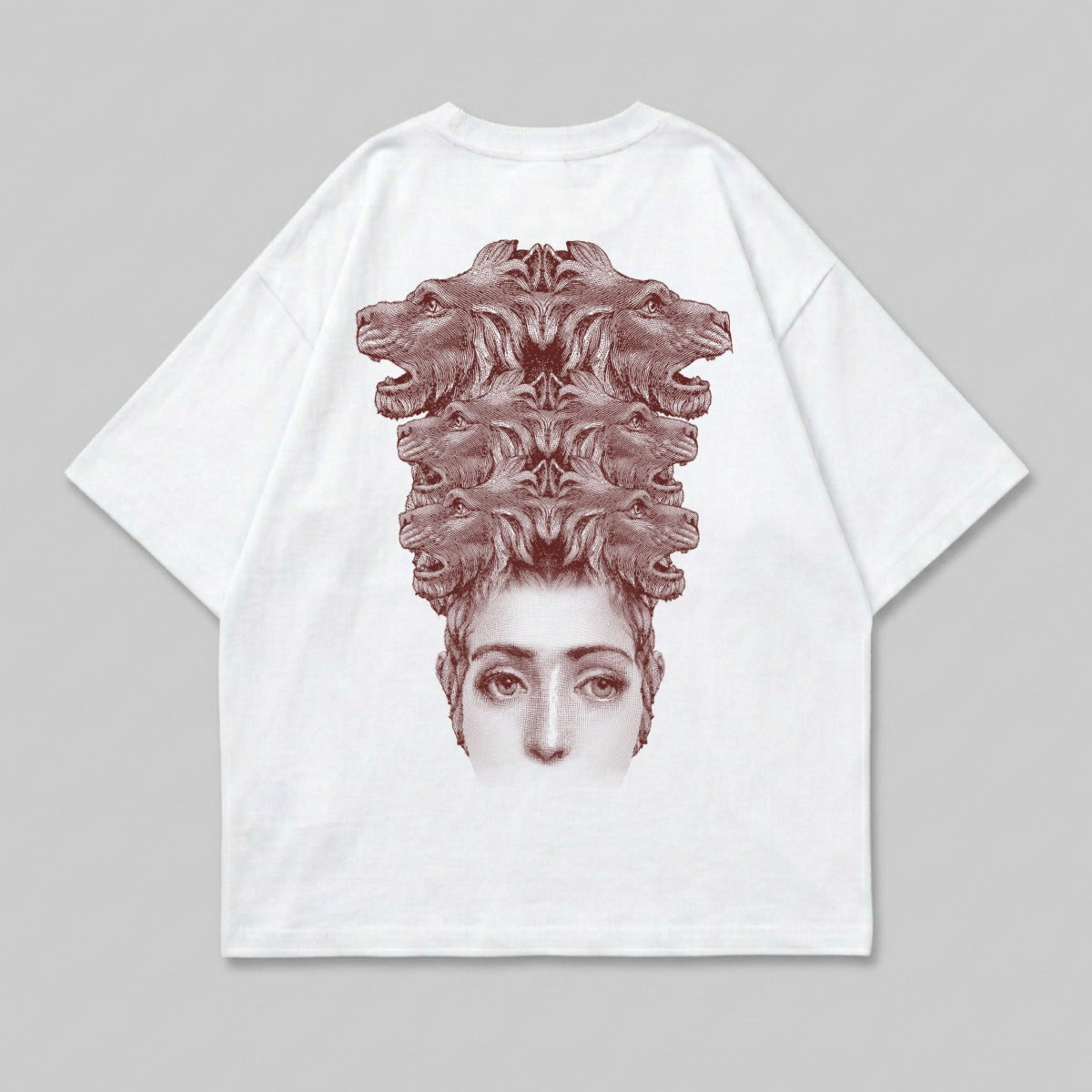 Powerful Female Face Wolf Head Artwork Print product type