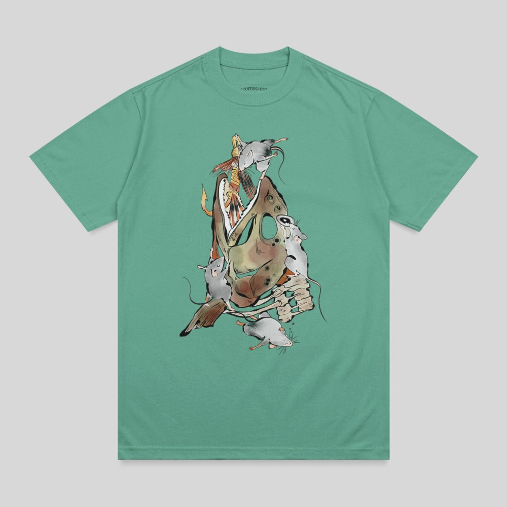 Teal Mint Green Fish Skull Mice Rats Lure Graphic product type