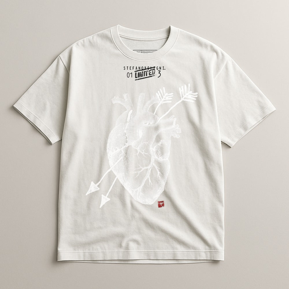 Heart Graphic T-Shirt with Unique Art Design