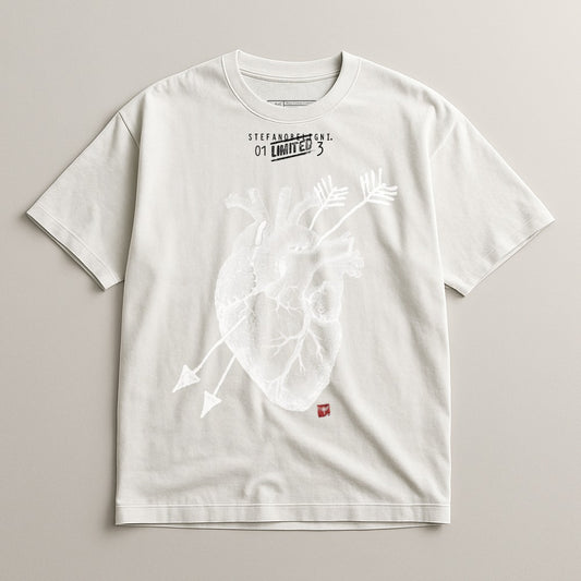 Heart Graphic T-Shirt with Unique Art Design