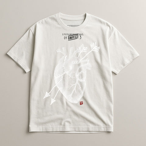 Heart Graphic T-Shirt with Unique Art Design