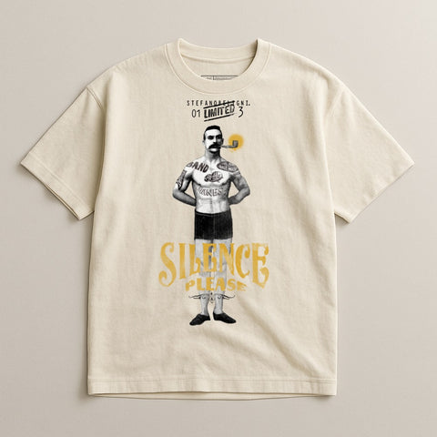 Silence Please Graphic T-Shirt Unique Design