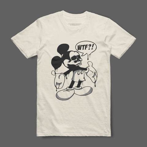 WTF Skull Character Graphic Design T-Shirt