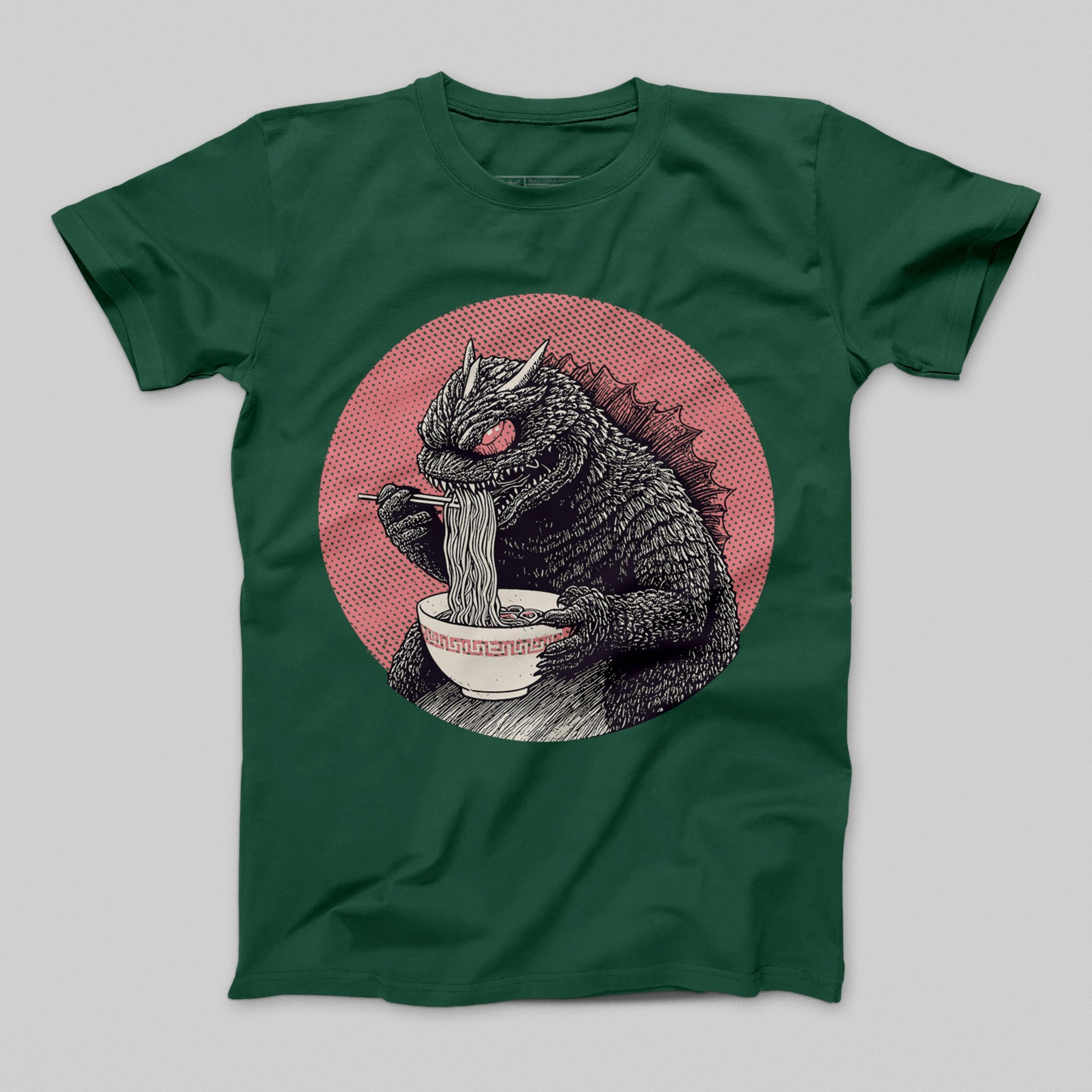 Monster Eating Ramen Graphic T-Shirt Design