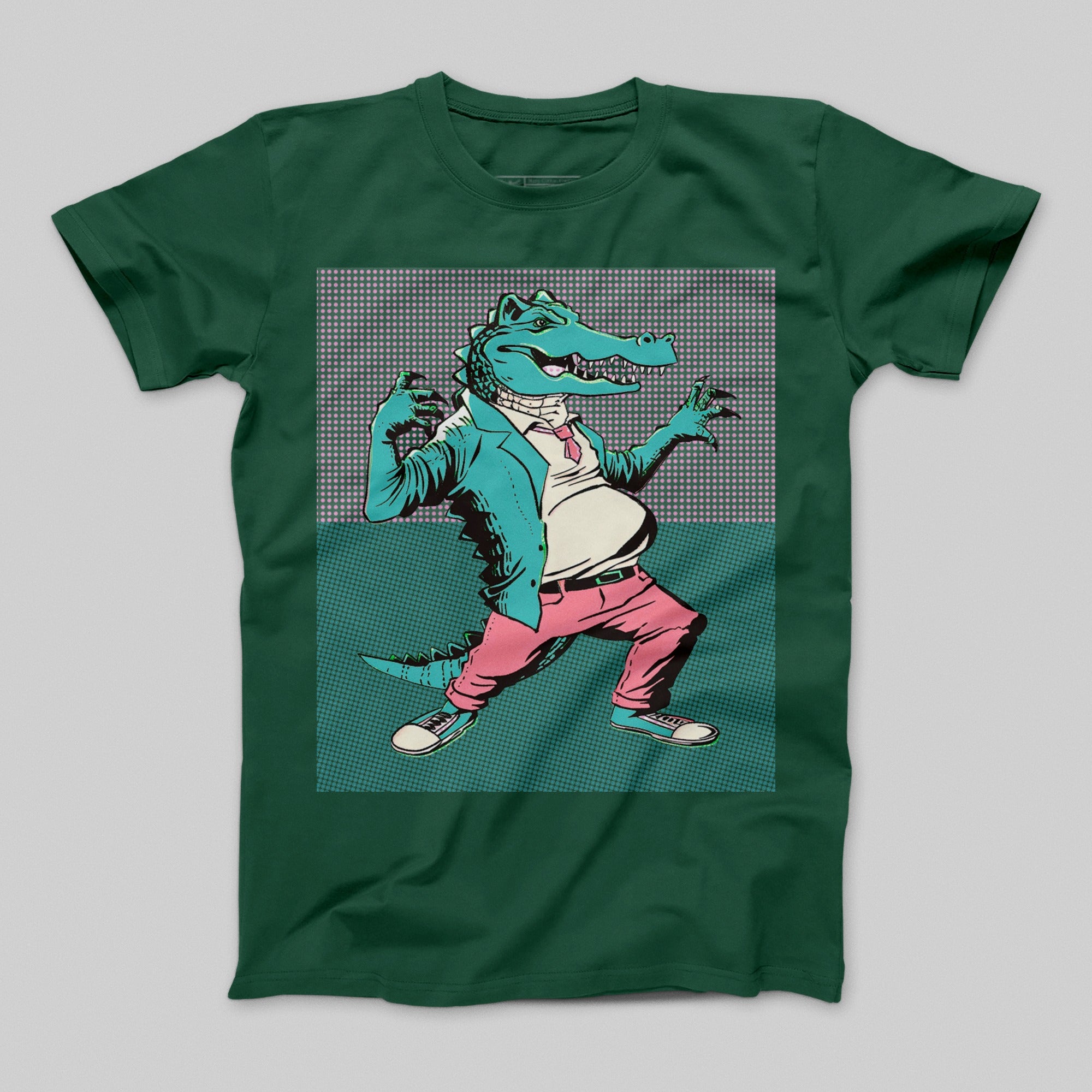 Stylish Alligator in Suit Graphic Tee Shirt Product