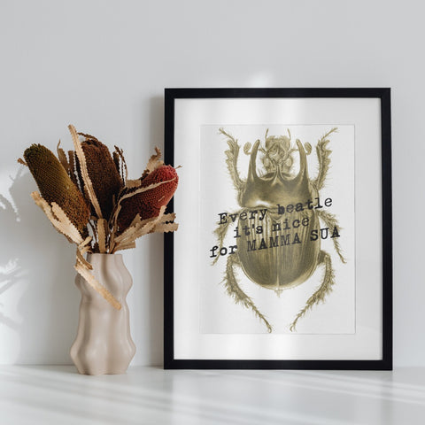 Every Beatle It Is Nice for MAMMA SUA framed print