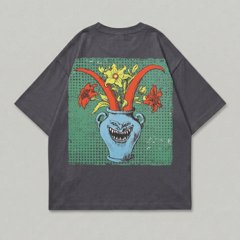 Creepy Monster Vase Floral Graphic Art Design Apparel product type