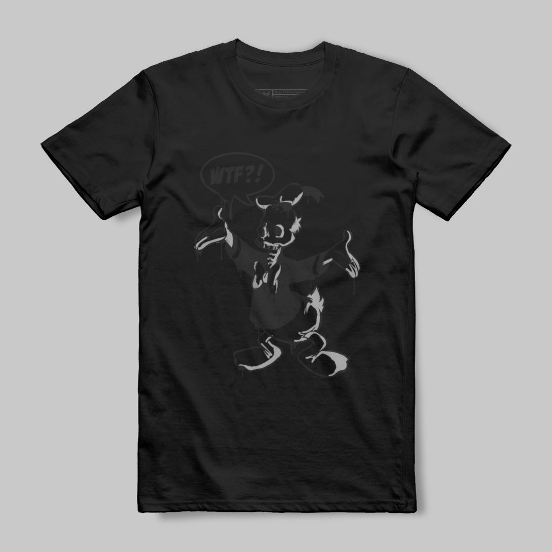 WTF?! Graphic Cartoon Character Tee Shirt