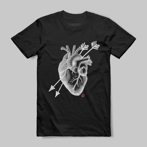 Pierced Heart with Arrows Graphic T-shirt