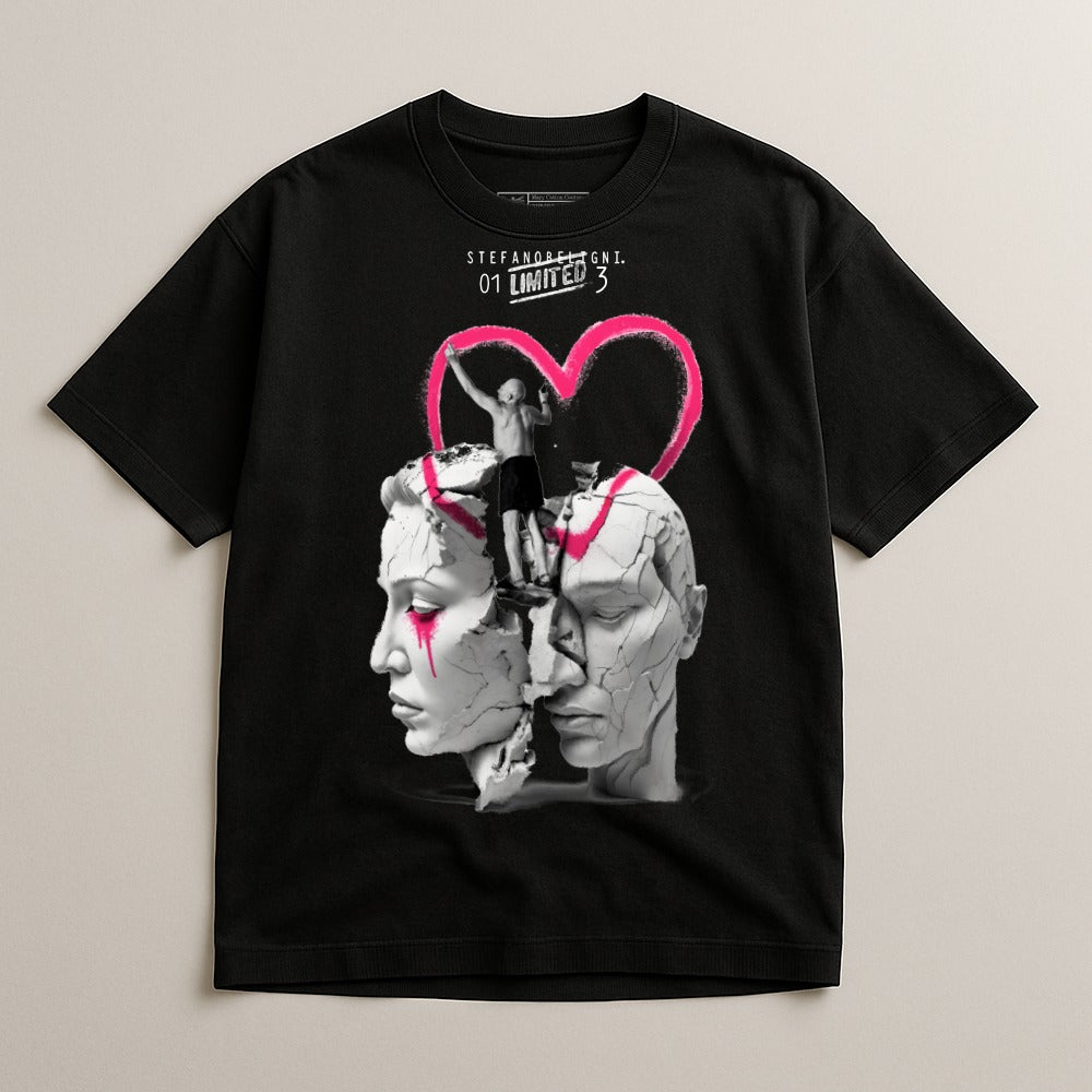 Limited Edition Artistic Graphic Print Black T-shirt