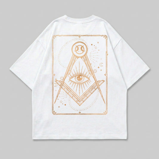 Gold Eye Square Compass Mystic Celestial Graphic Product Type