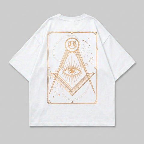 Gold Eye Square Compass Mystic Celestial Graphic Product Type