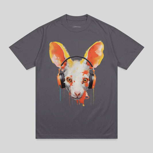 Fennec fox headphones colorful paint splatter product type