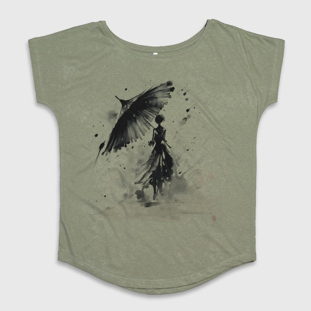 Abstract Art with Woman and Umbrella T-Shirt