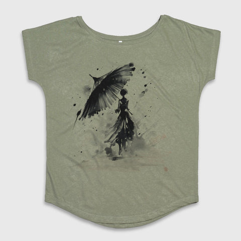Abstract Art with Woman and Umbrella T-Shirt