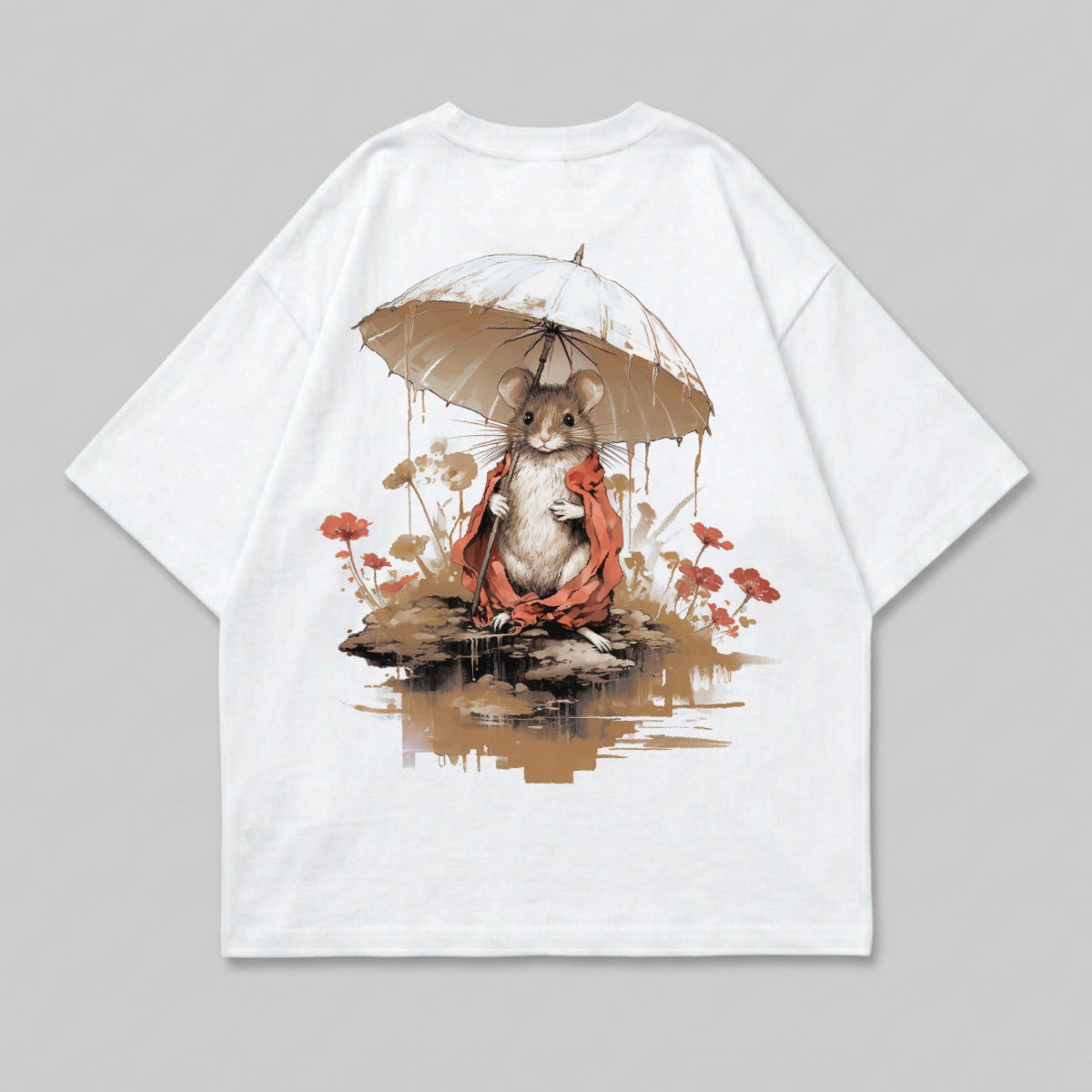 Whimsical Mouse Red Cloak Umbrella Flowers product type