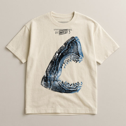 Stylish Graphic Tee with Shark Print T-shirt