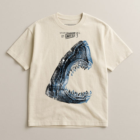 Stylish Graphic Tee with Shark Print T-shirt
