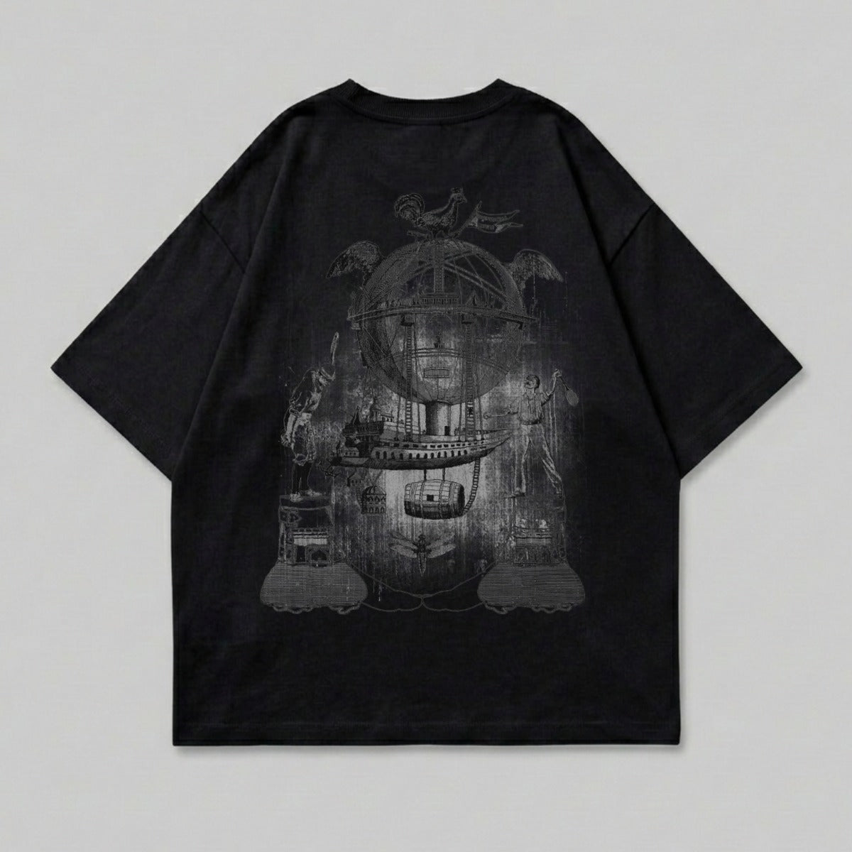 Black Airship Globe Rooster Wings Design product type