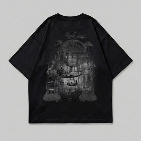 Black Airship Globe Rooster Wings Design product type