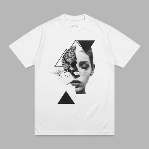 Split Mind Skull Face Geometric Abstract Art product type