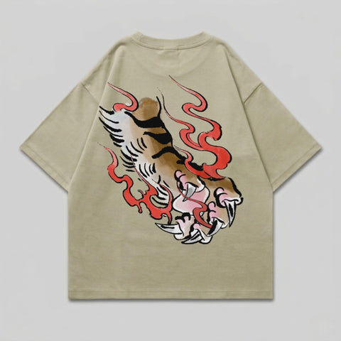 Khaki Tiger Claw Red Flames Japanese Art Style product type
Tiger
Claw
Paw
Japanese Art
Asian Style
Red Flames
Fiery Design
Khaki Shirt
Graphic Tee
Animal Print
Traditional Tattoo
Streetwear
Unique Design
Big Print
Back Print
Oversized Tee
Unisex Shirt
Casual Top
Fashion Tee
Artistic Graphic